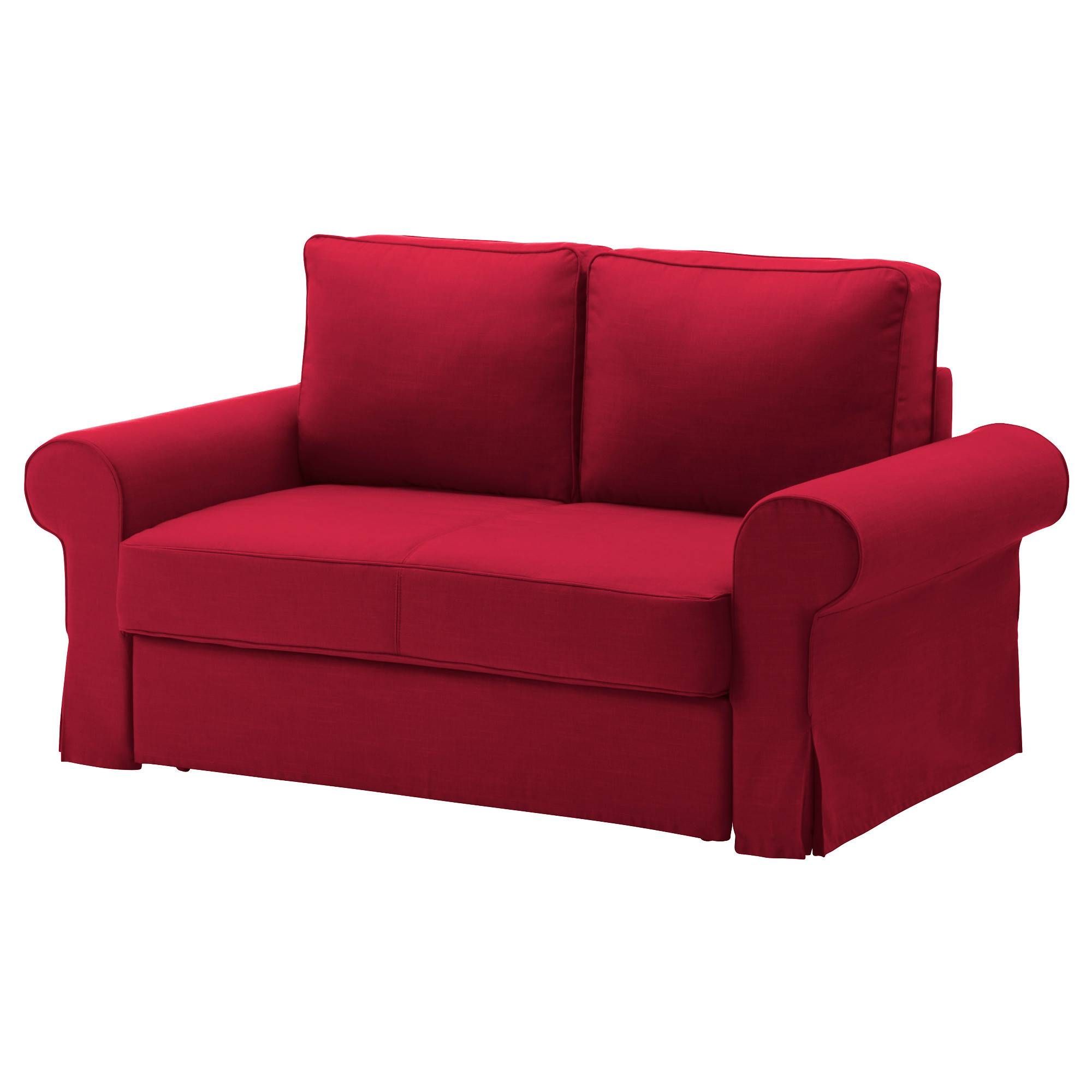 Backabro Two Seat Sofa Bed Nordvalla Red – Ikea For Red Sofa Beds Ikea (View 8 of 30)