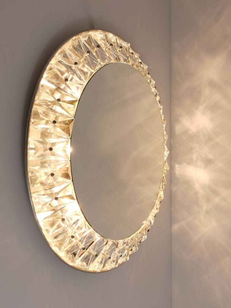 Bakalowits & Söhne: Big Round Bakalowits Backlit Wall Mirror With For Wall Mirrors With Crystals (Photo 7 of 25)