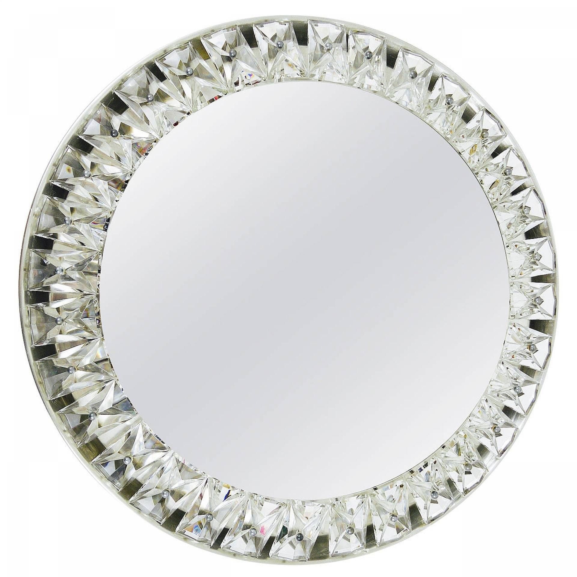 Bakalowits & Söhne: Big Round Bakalowits Backlit Wall Mirror With Inside Wall Mirrors With Crystals (View 8 of 25)