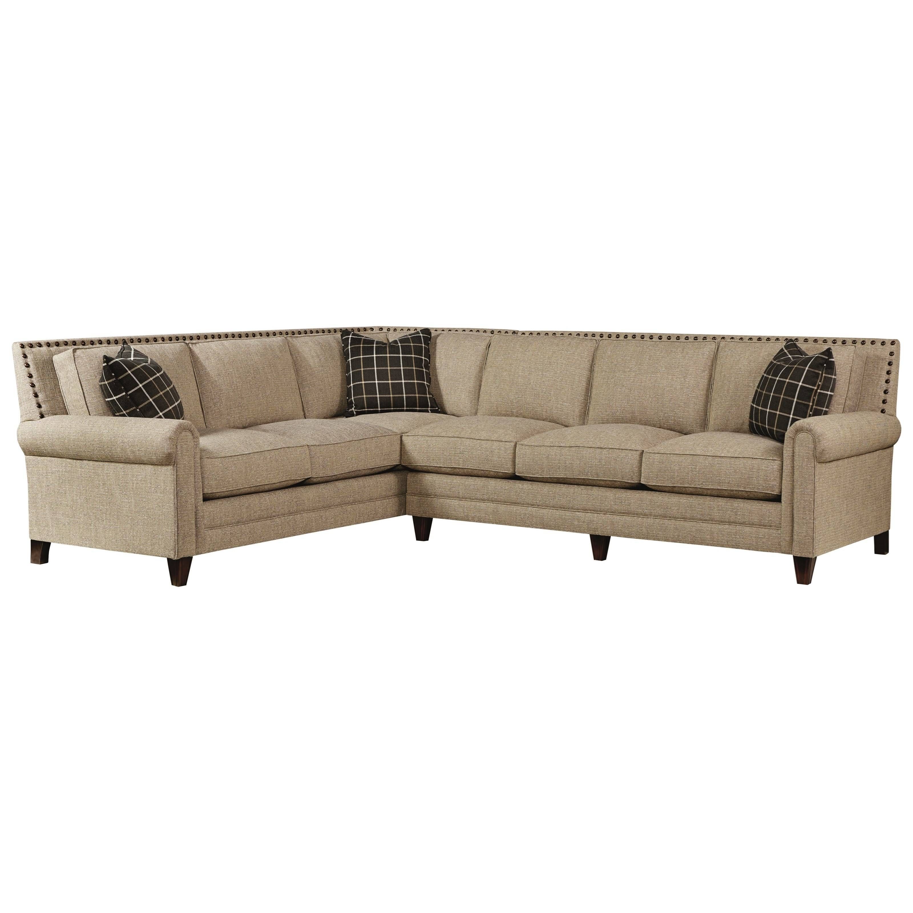 Bassett Harlan Sectional Sofa With 5 Seats – Dunk & Bright Inside Bassett Sectional Sofa (View 11 of 30)