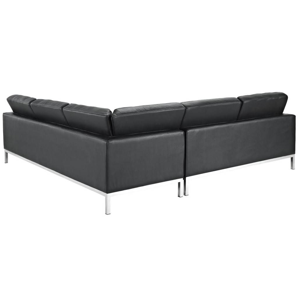 Bateman Leather L Shaped Sectional Sofa | Modern Furniture For Leather L Shaped Sectional Sofas (View 30 of 30)