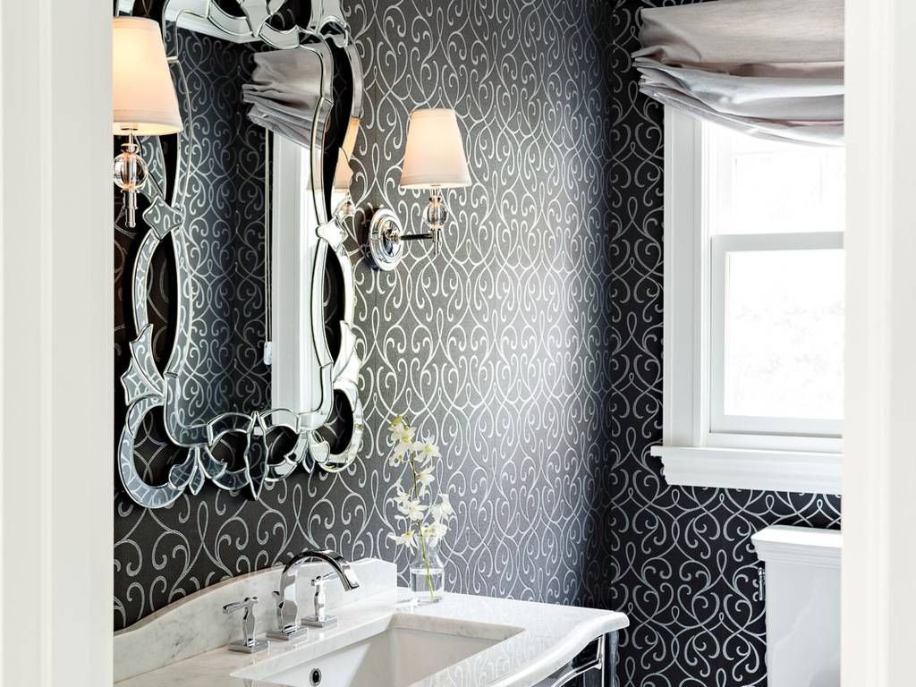 Bathroom: Marble Countertops Small Ornate Powder Room Design In Ornate Bathroom Mirrors (Photo 24 of 25)