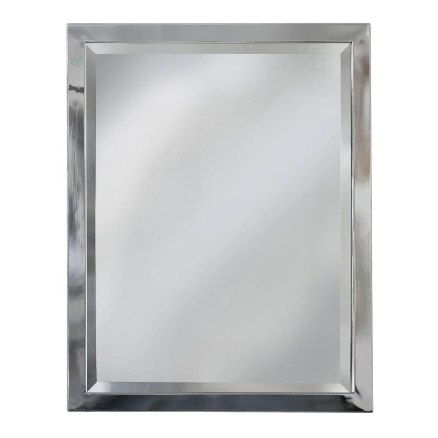 Bathroom: New Perfect Lowes Bathroom Mirrors Frameless Vanity Regarding Chrome Wall Mirrors (View 8 of 25)