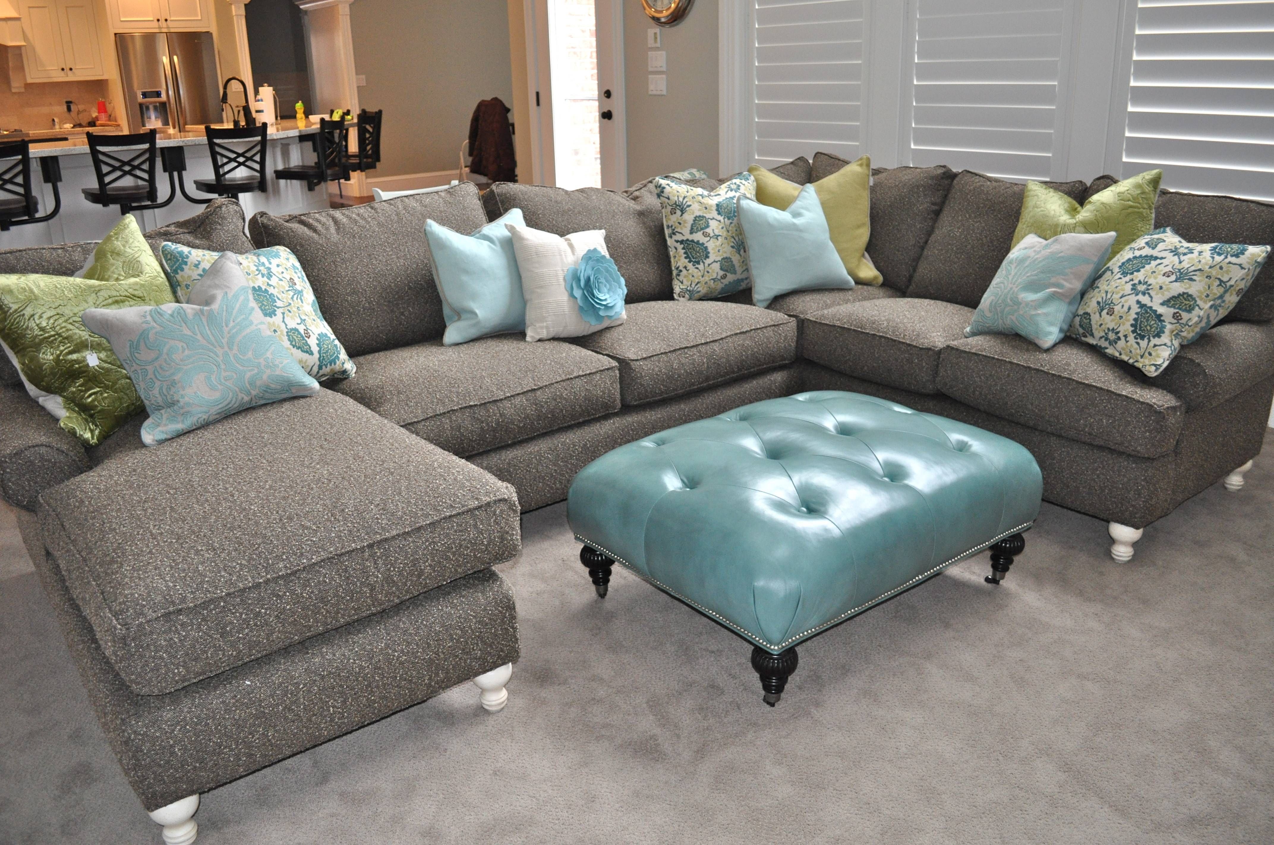 Beautiful Gray Tufted Sectional Sofa 55 About Remodel Down Feather Pertaining To Down Feather Sectional Sofa (View 29 of 30)