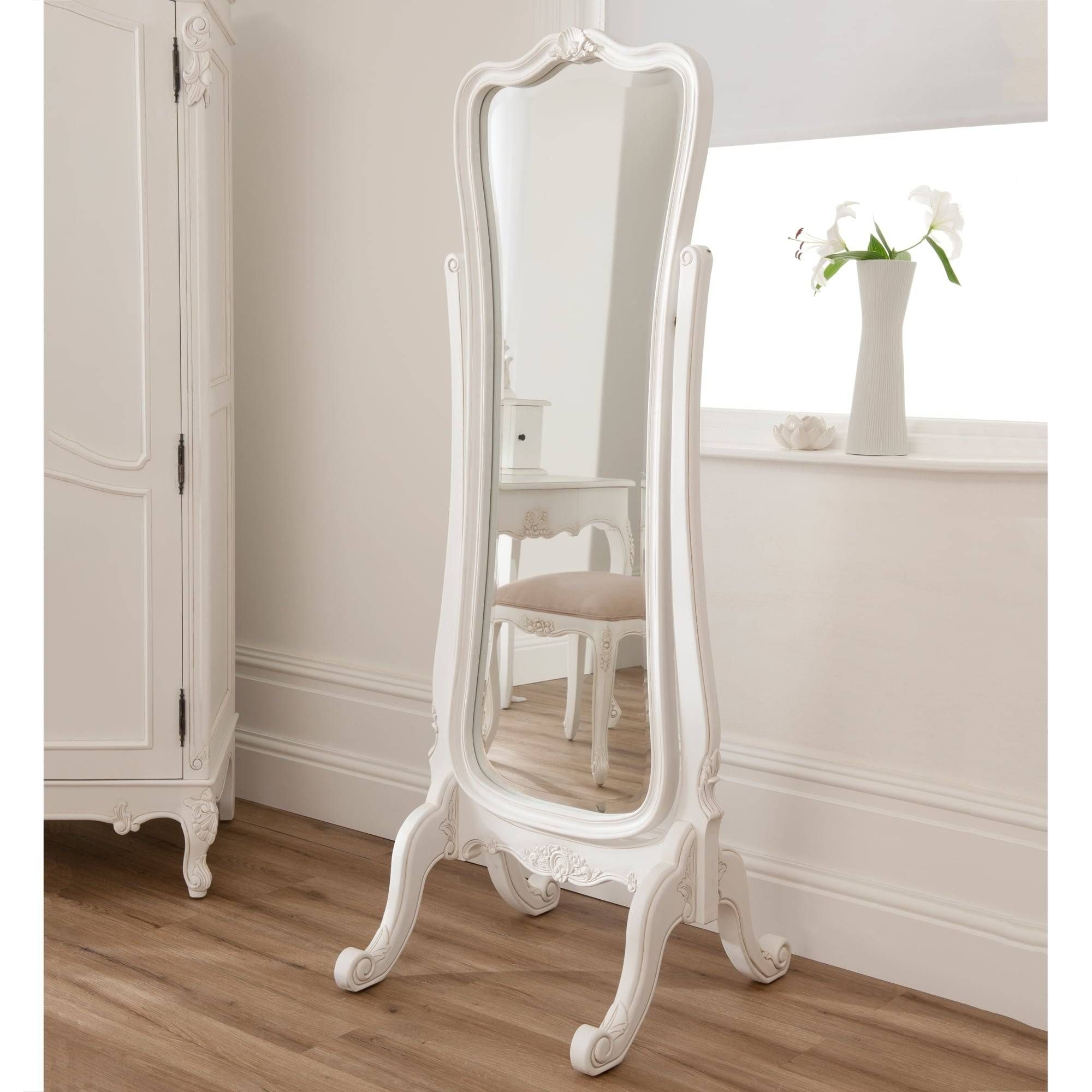Beautiful White Baroque Floor Mirror A 5 Thrift Old Barn Wood Throughout White Baroque Floor Mirrors (View 5 of 25)