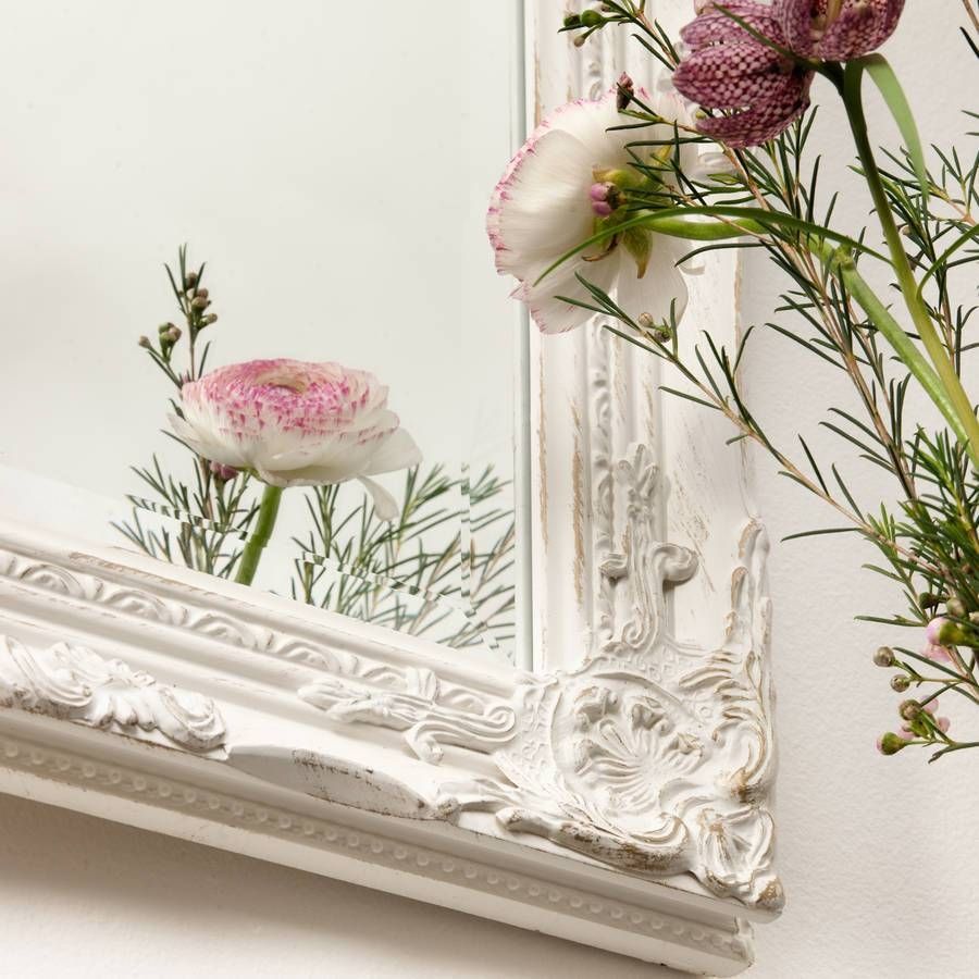 Beautifull Distressed Vintage Style Wall Mirrorhand Crafted Regarding Antique Style Wall Mirrors (View 21 of 25)