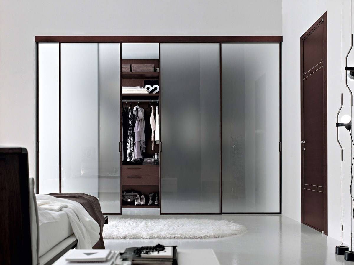 Bedroom : Comely Sliding Glass Mirror Door Wardrobe Design Bedroom For Black Wood Wardrobes (View 7 of 15)