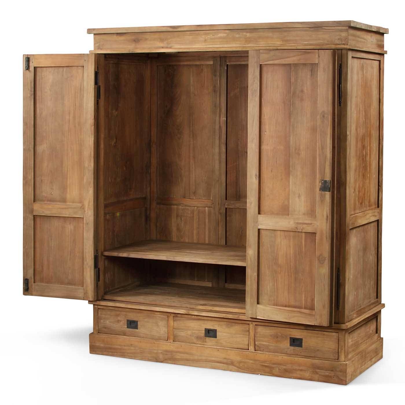 Bedroom Furniture : Almirah Design Solid Wood Armoire Cheap Wooden Within Cheap Wood Wardrobes (Photo 15 of 15)