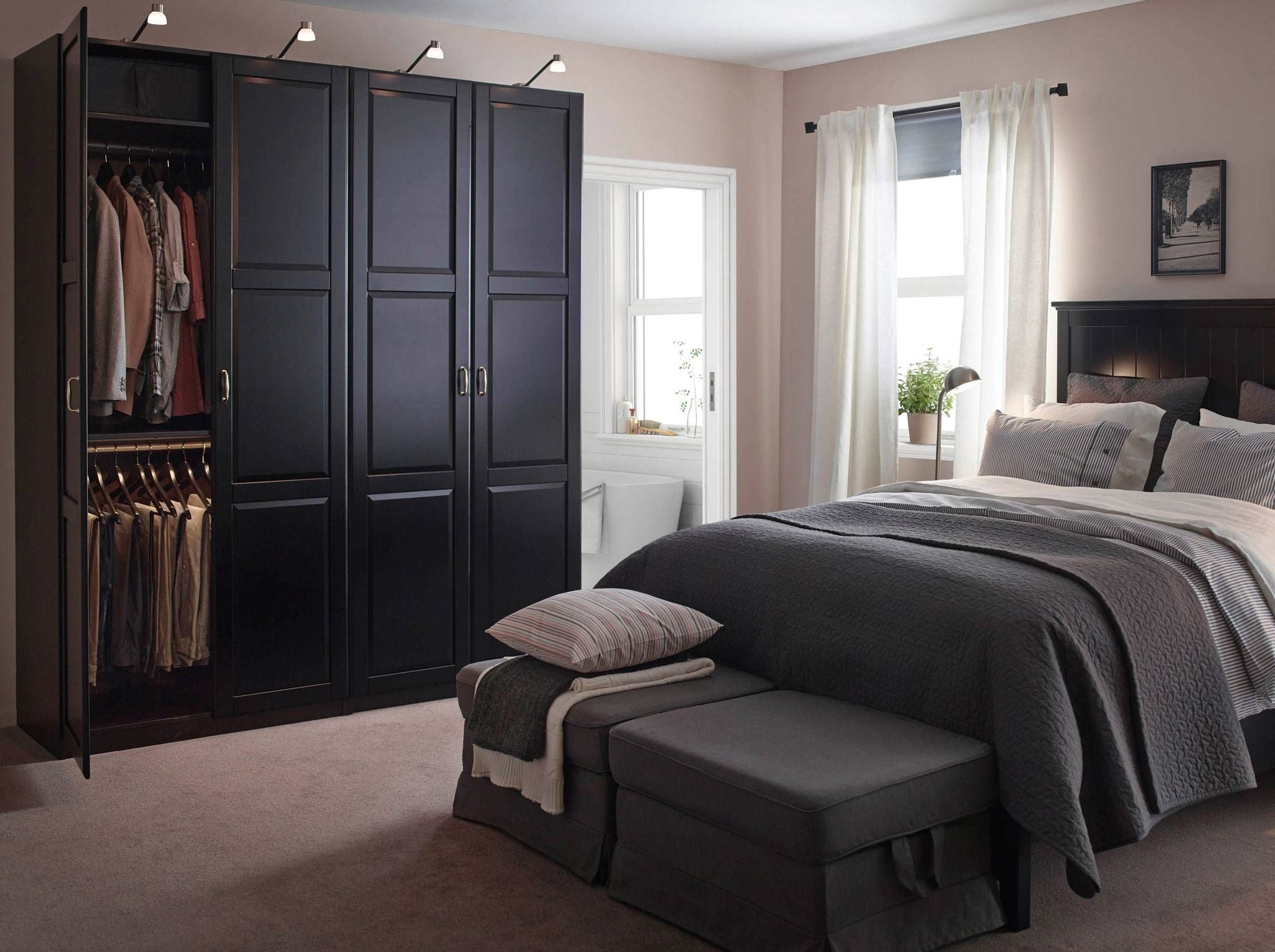 Bedroom Furniture & Ideas | Ikea Pertaining To Dark Wood Wardrobes Ikea (View 13 of 30)