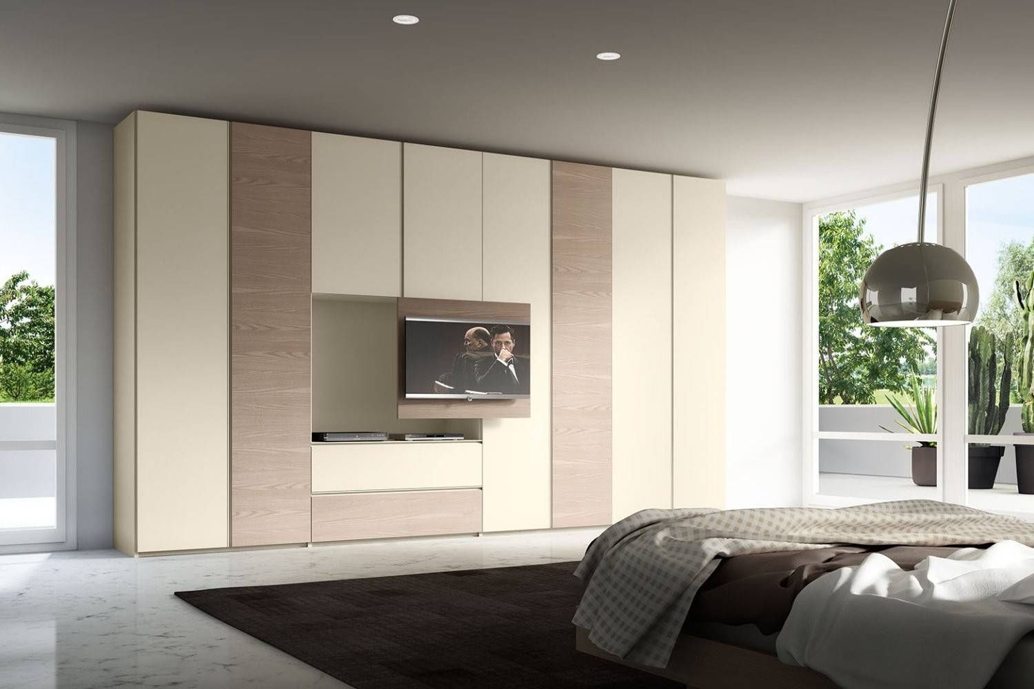 Bedroom Furniture : Modern Wardrobe Closet Wooden Almirah Designs In Solid Wood Built In Wardrobes (View 27 of 30)