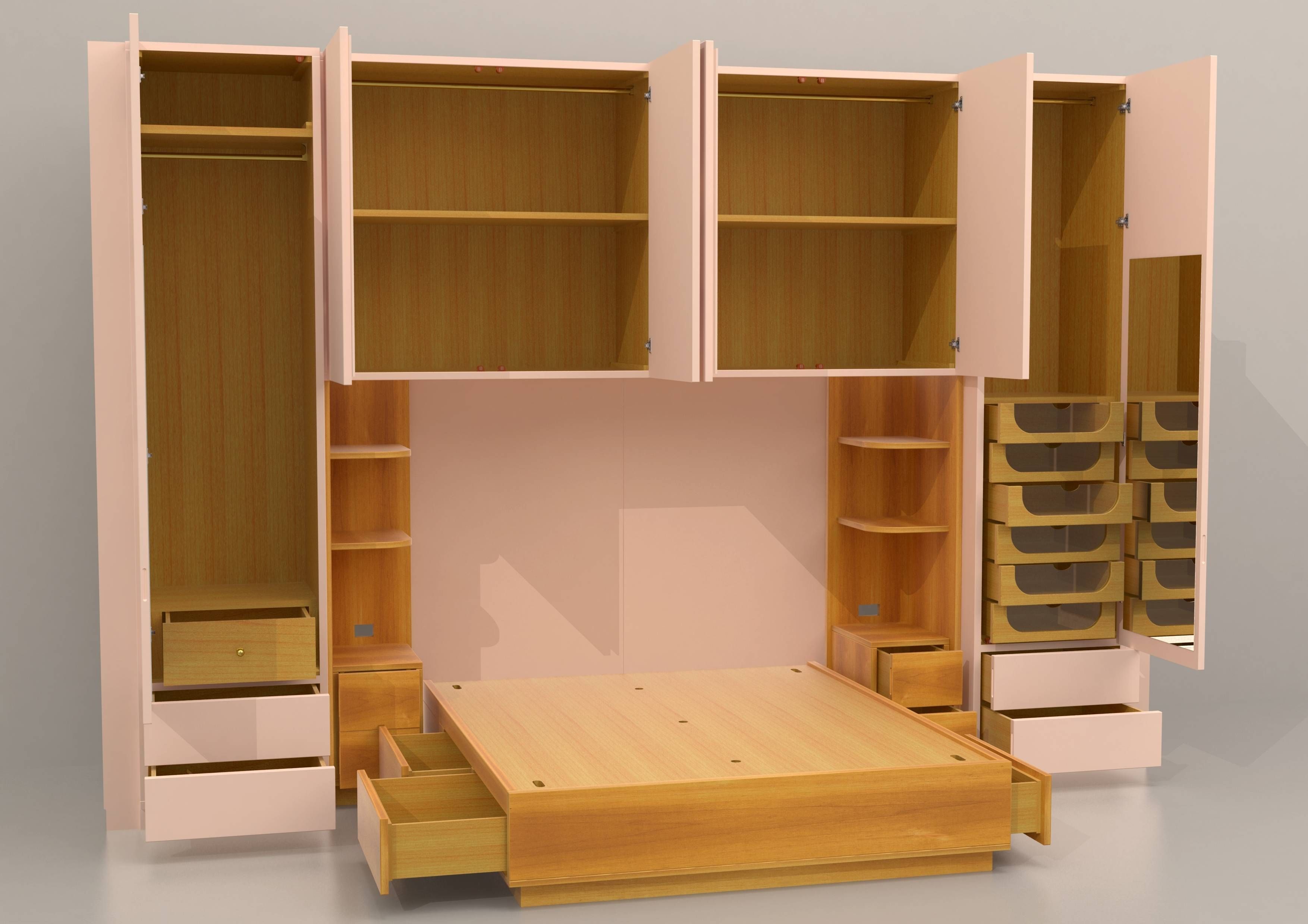 Bedroom Furniture : Wardrobe Bed Bed Cabinet Bedroom Storage Shelf Throughout Wardrobes Above Bed (View 15 of 15)