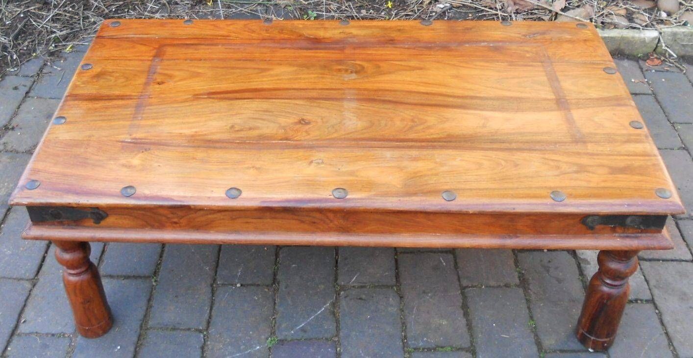 Beech & Metal Large Coffee Table With Regard To Beech Coffee Tables (View 21 of 30)