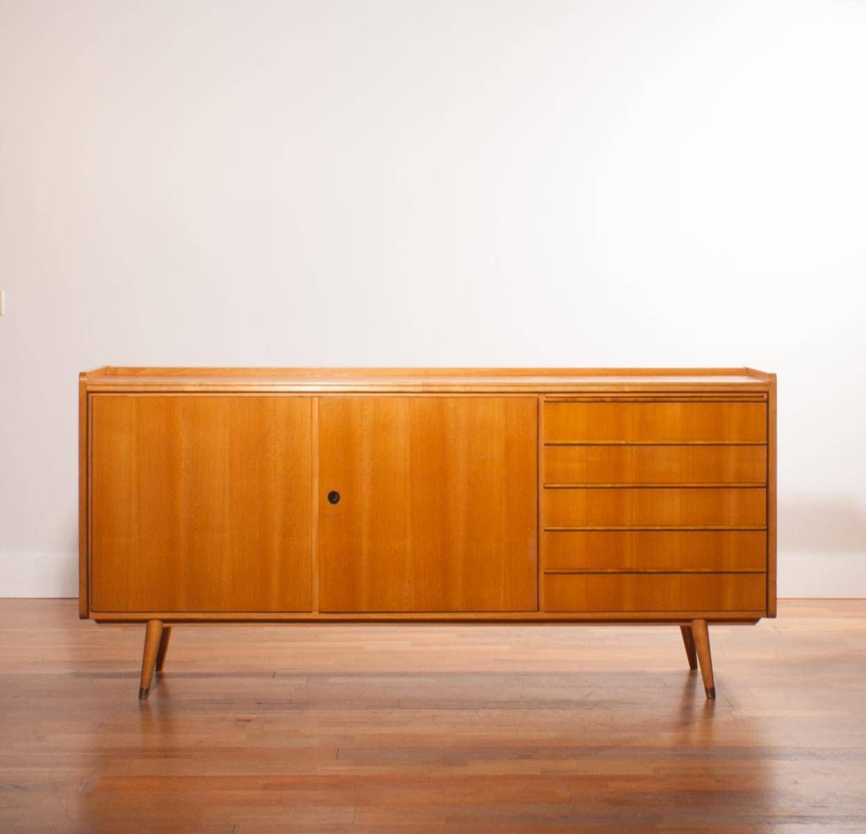 Beech Sideboard, 1950s For Sale At Pamono Regarding Beech Sideboards (View 3 of 30)