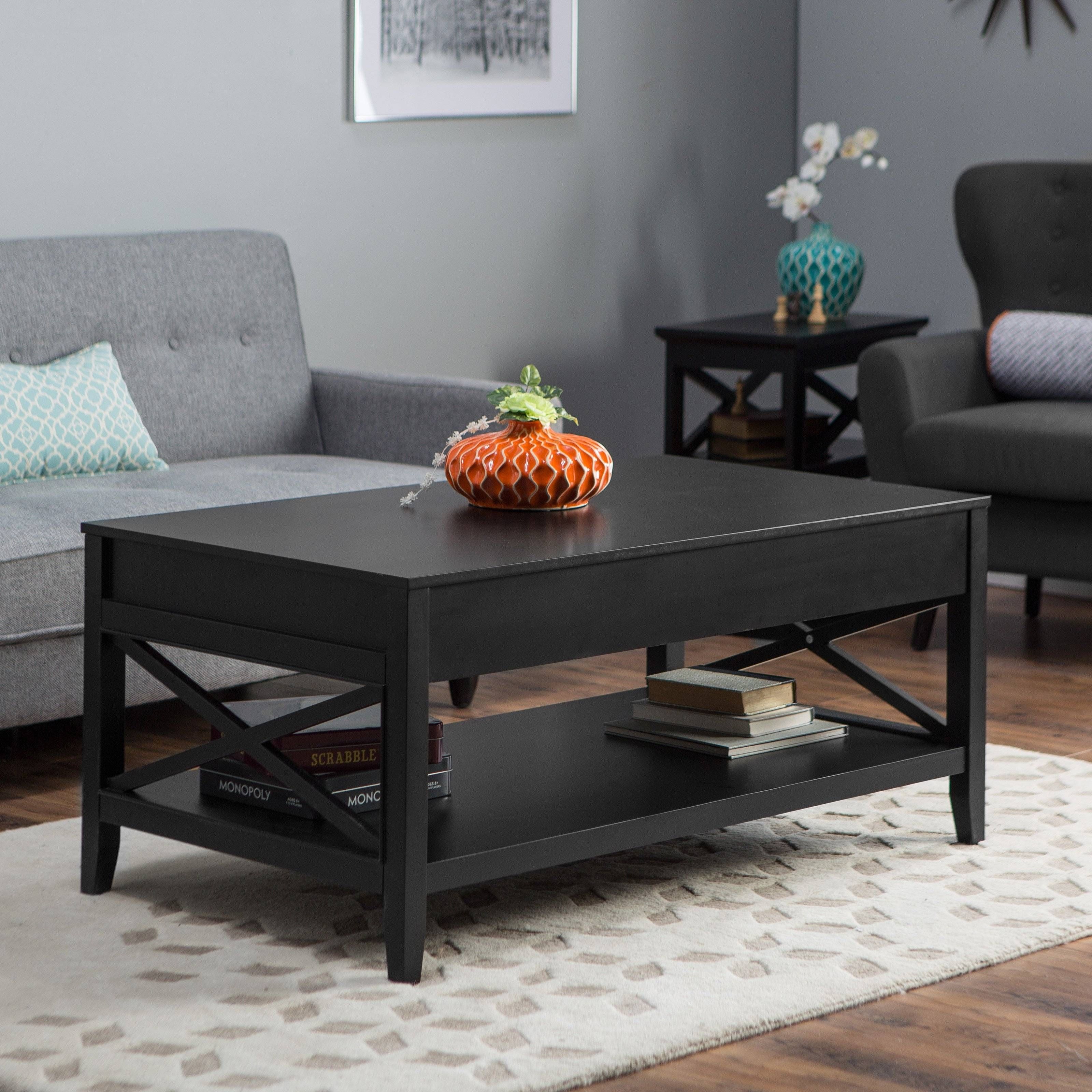 Belham Living Hampton Storage And Lift Top Coffee Table | Hayneedle Intended For Coffee Table With Raised Top (Photo 22 of 30)