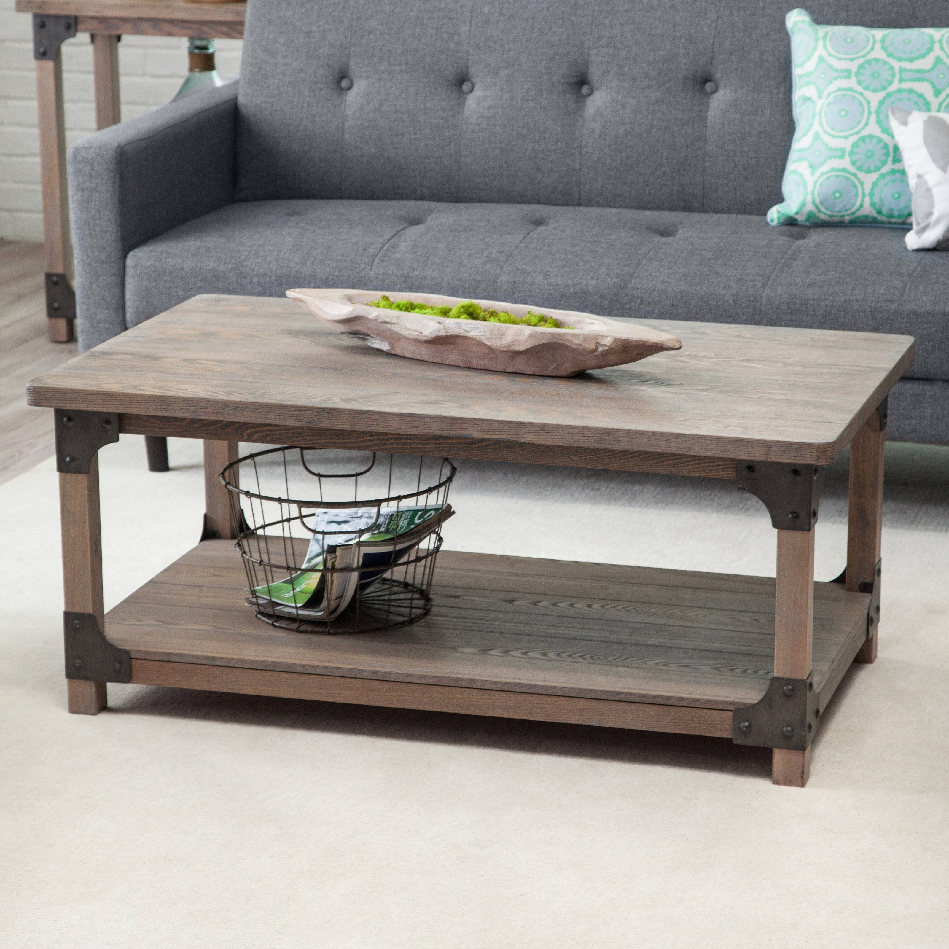 Belham Living Jamestown Rustic Coffee Table With Unique Driftwood Within Rustic Coffee Tables With Bottom Shelf (Photo 1 of 30)