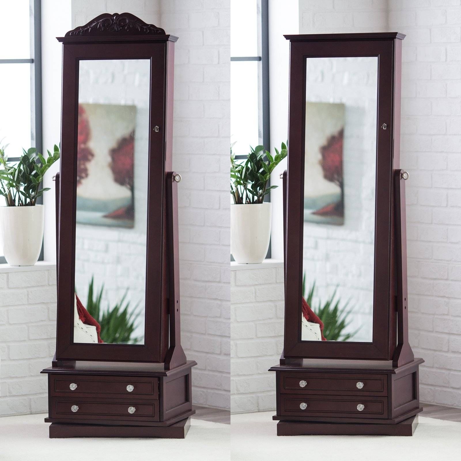 Belham Living Swivel Cheval Mirror Jewelry Armoire | Hayneedle With Full Length Cheval Mirrors (View 20 of 25)