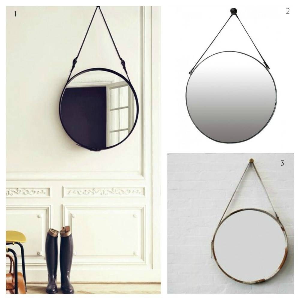 Belt And Rope Mirrors – Diy Decorator With Leather Round Mirrors (View 13 of 25)