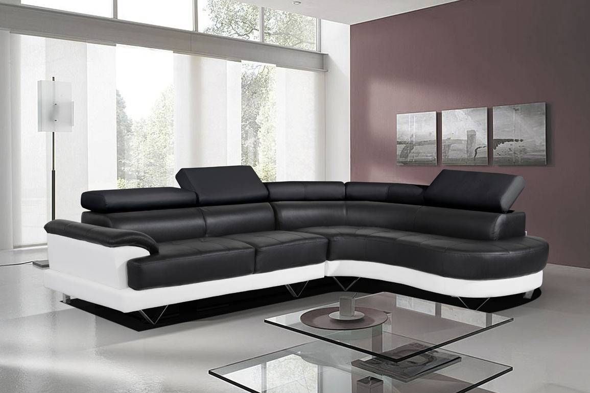 Black And White Italian Corner Leather Sofa – S3net – Sectional With Black And White Sofas (View 1 of 30)