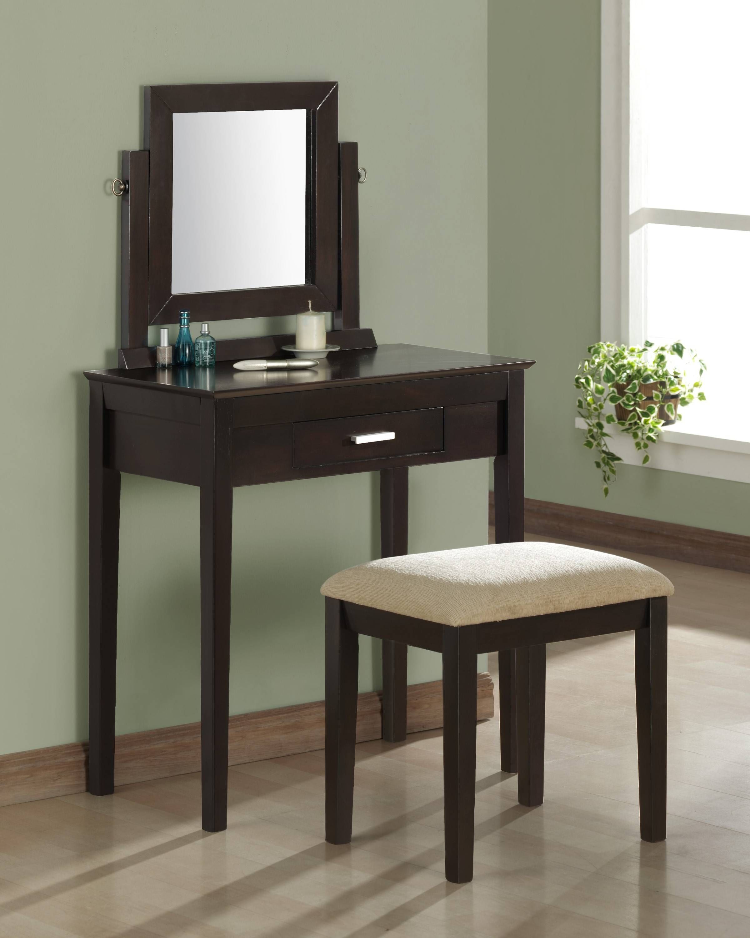 Black Dressing Table Mirror With Drawers | Creative Vanity Decoration In Black Dressing Mirrors (View 5 of 25)