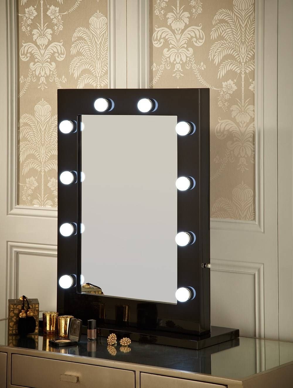 Black Dressing Table With Mirror | Creative Vanity Decoration Throughout Black Dressing Mirrors (Photo 3 of 25)