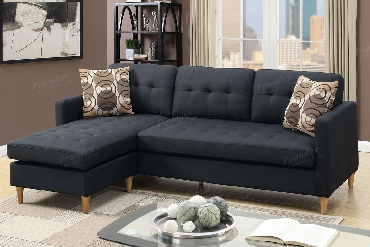 Black Fabric Sectional Sofa – Steal A Sofa Furniture Outlet Los Throughout Fabric Sectional Sofa (View 18 of 30)