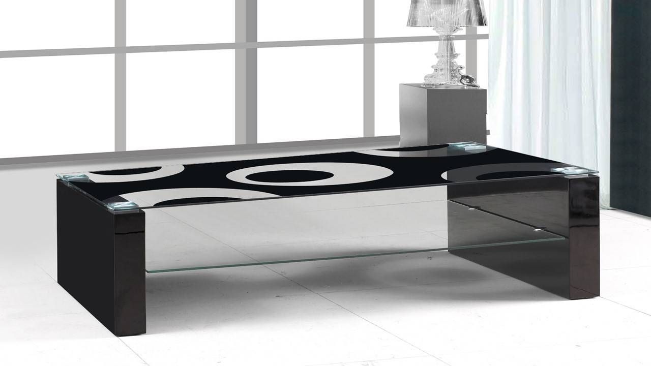 Black Glass Black High Gloss Coffee Table – Homegenies Throughout Gloss Coffee Tables (Photo 8 of 30)
