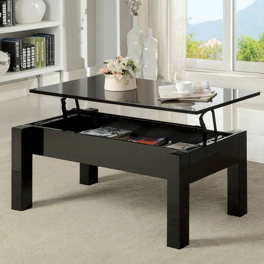 Black Lift Top Coffee Table With Drawers | Coffee Tables Decoration Regarding Black Coffee Tables With Storage (View 14 of 30)
