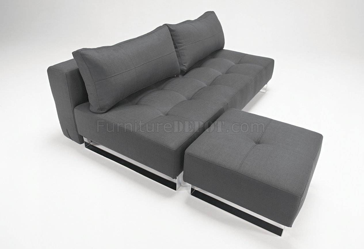 Black Or Grey Fabric Modern Sofa Bed Lounger From Innovation With Regard To Sofa Lounger Beds (View 7 of 30)