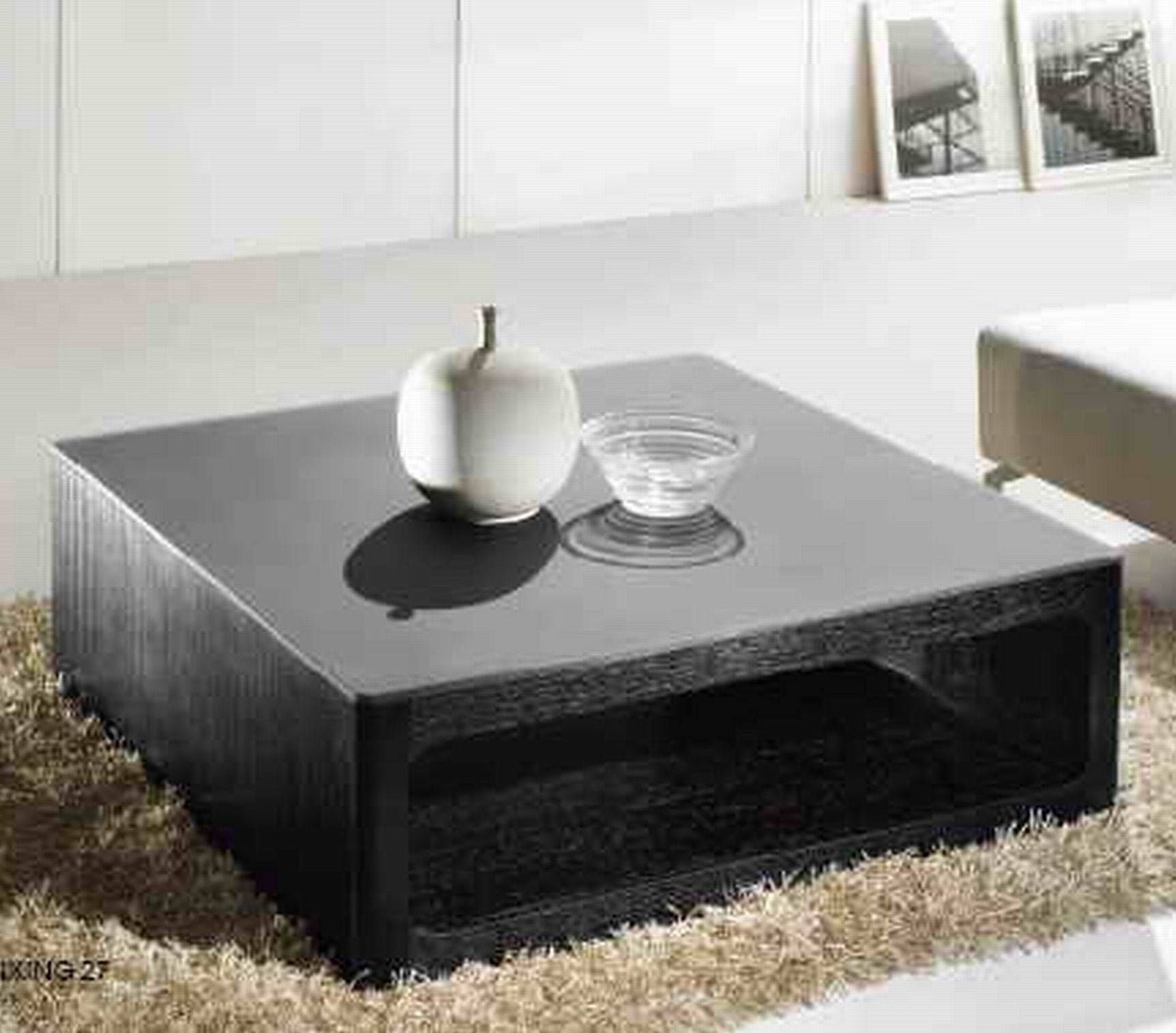 Black Square Coffee Table Tables Glass Meta / Thippo Intended For Metal Square Coffee Tables (View 23 of 30)