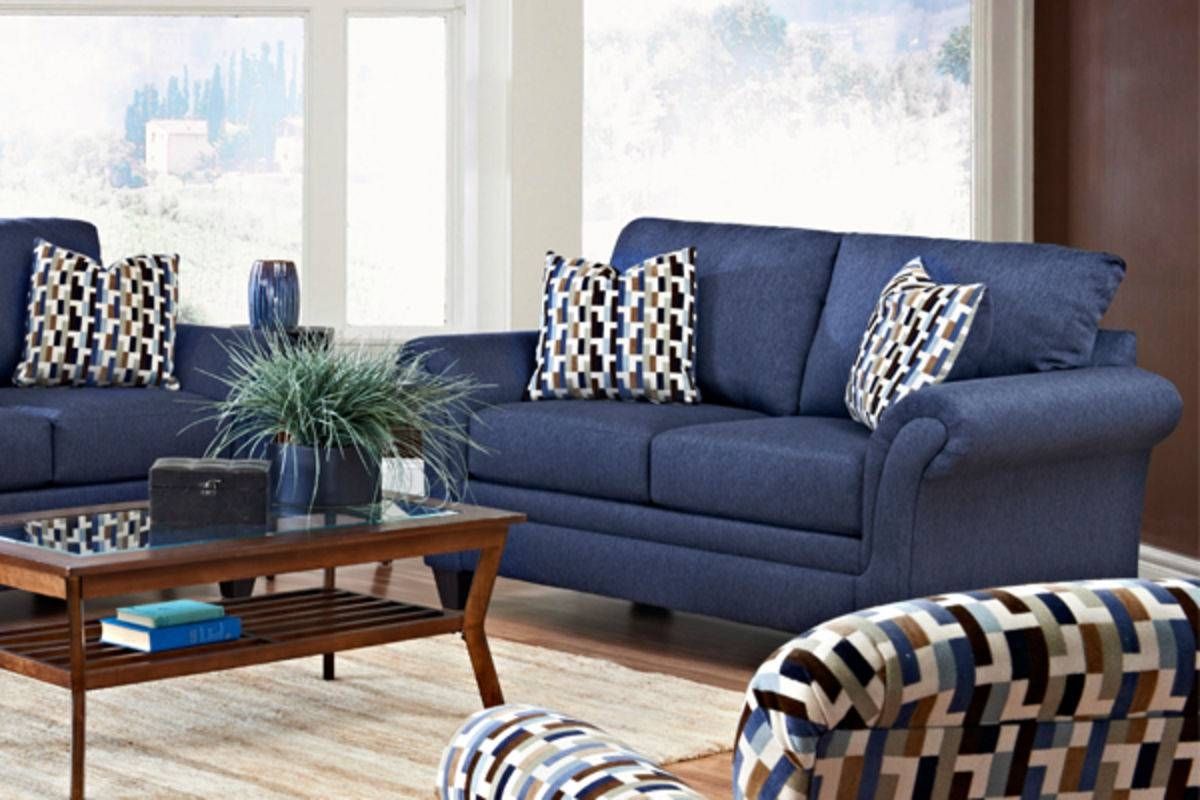Blue Living Room Chairs Pertaining To Dark Blue Sofas (View 15 of 30)