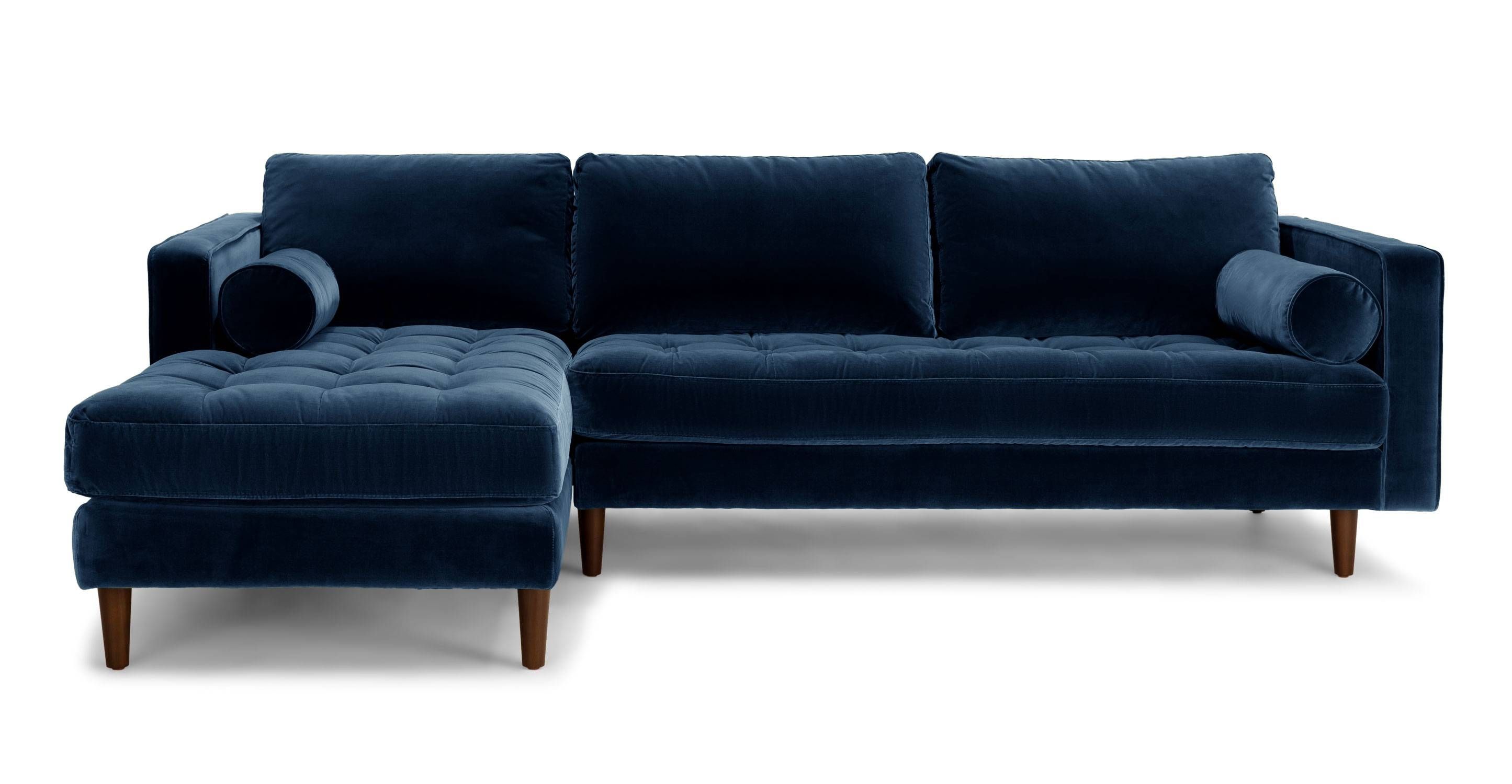 Blue Velvet Sectional Sofa | Tehranmix Decoration With Velvet Sofas Sectionals (View 15 of 25)