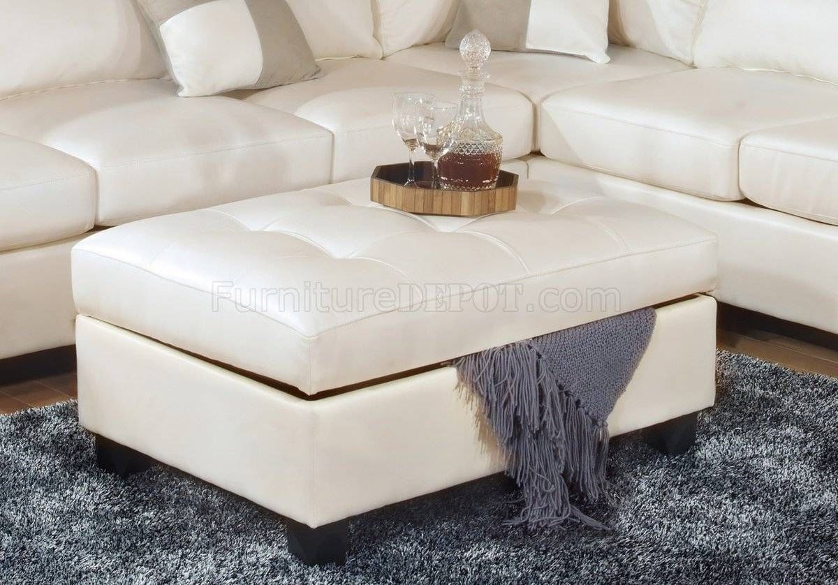 Bonded Leather Modern Sectional Sofa W/storage Ottoman Regarding Leather Storage Sofas (Photo 14 of 30)