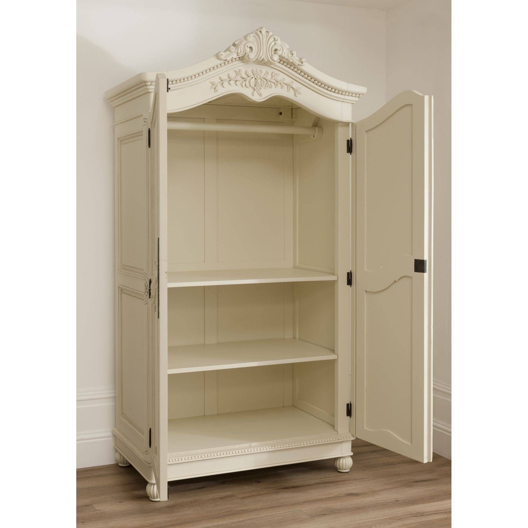 Bordeaux Ivory Shabby Chic Wardrobe | Shabby Chic Furniture For French Shabby Chic Wardrobes (View 15 of 15)