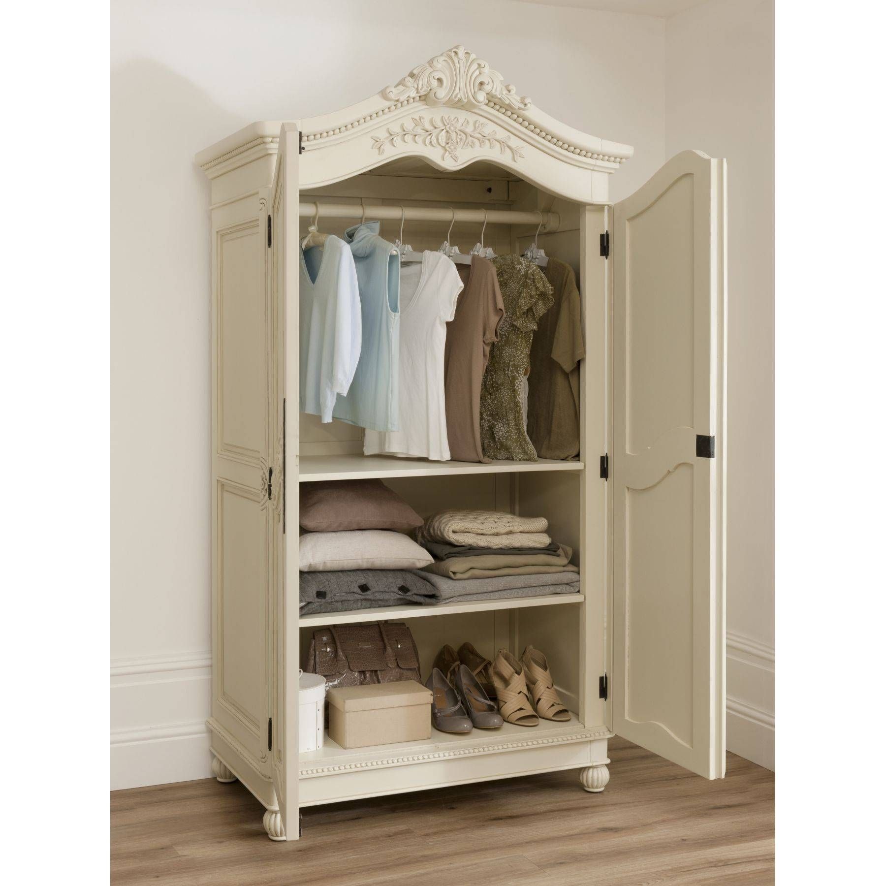 Bordeaux Ivory Shabby Chic Wardrobe | Shabby Chic Furniture Throughout Bordeaux Wardrobes (View 4 of 15)