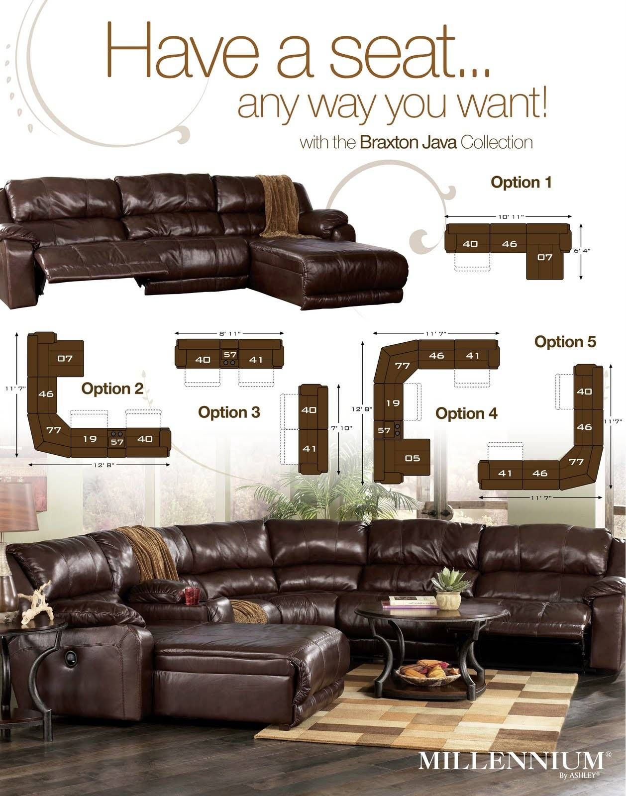 Braxton Java Sectional Review: Ashley Furniture At Furniturecart | Throughout Braxton Sectional Sofa (View 1 of 30)