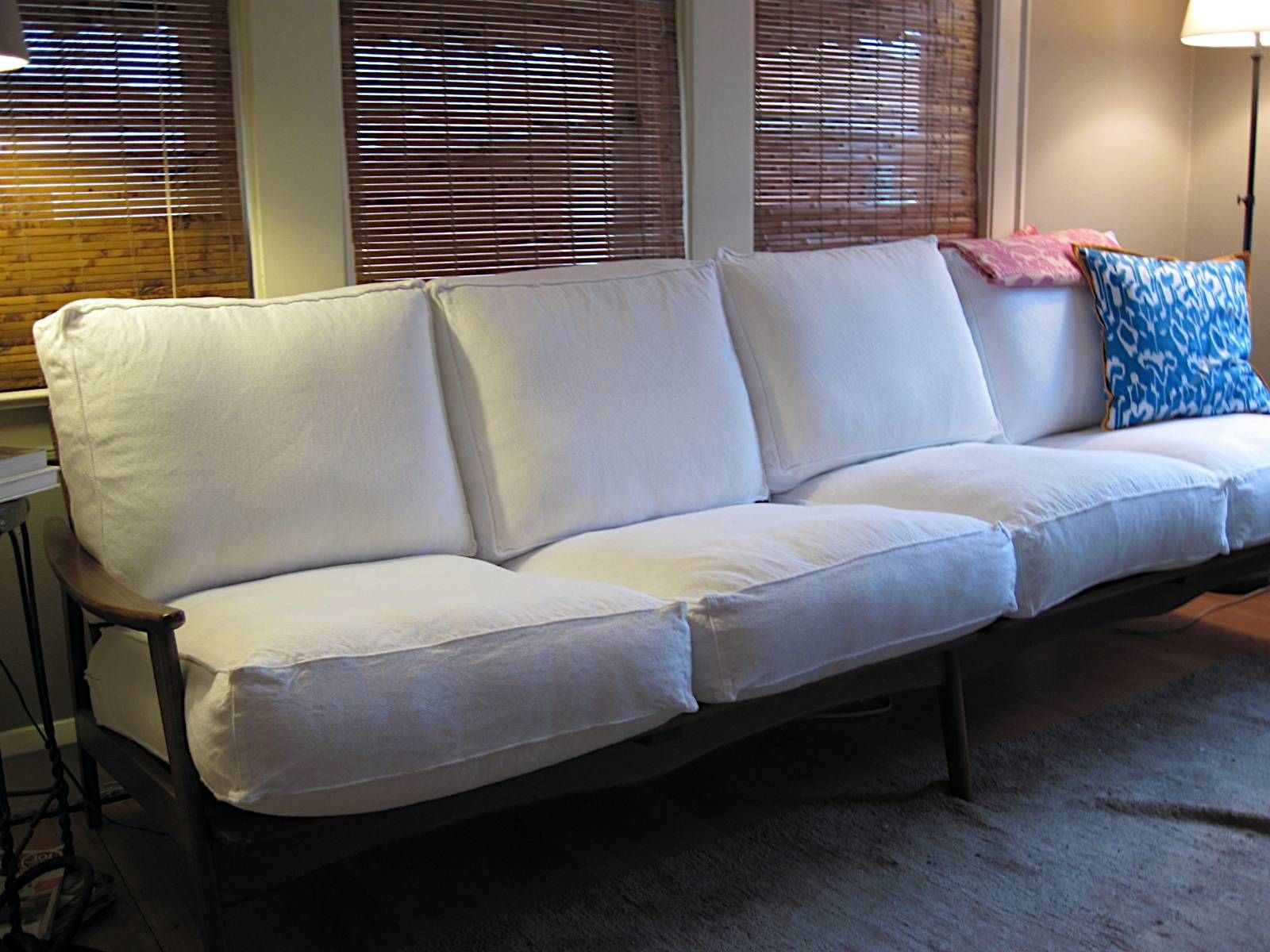 Breathing New Life Into An Old Wood Frame Couch | Bungalow Bungahigh For Lillberg Sofa Covers (View 7 of 30)