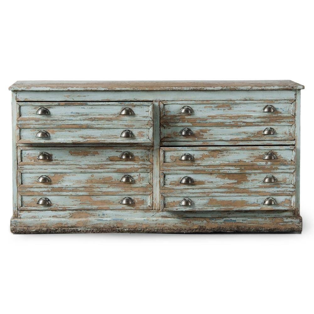 Brela Coastal Beach Weathered Grey Pine Sideboard Dresser | Kathy Intended For 12 Inch Deep Sideboards (View 24 of 30)