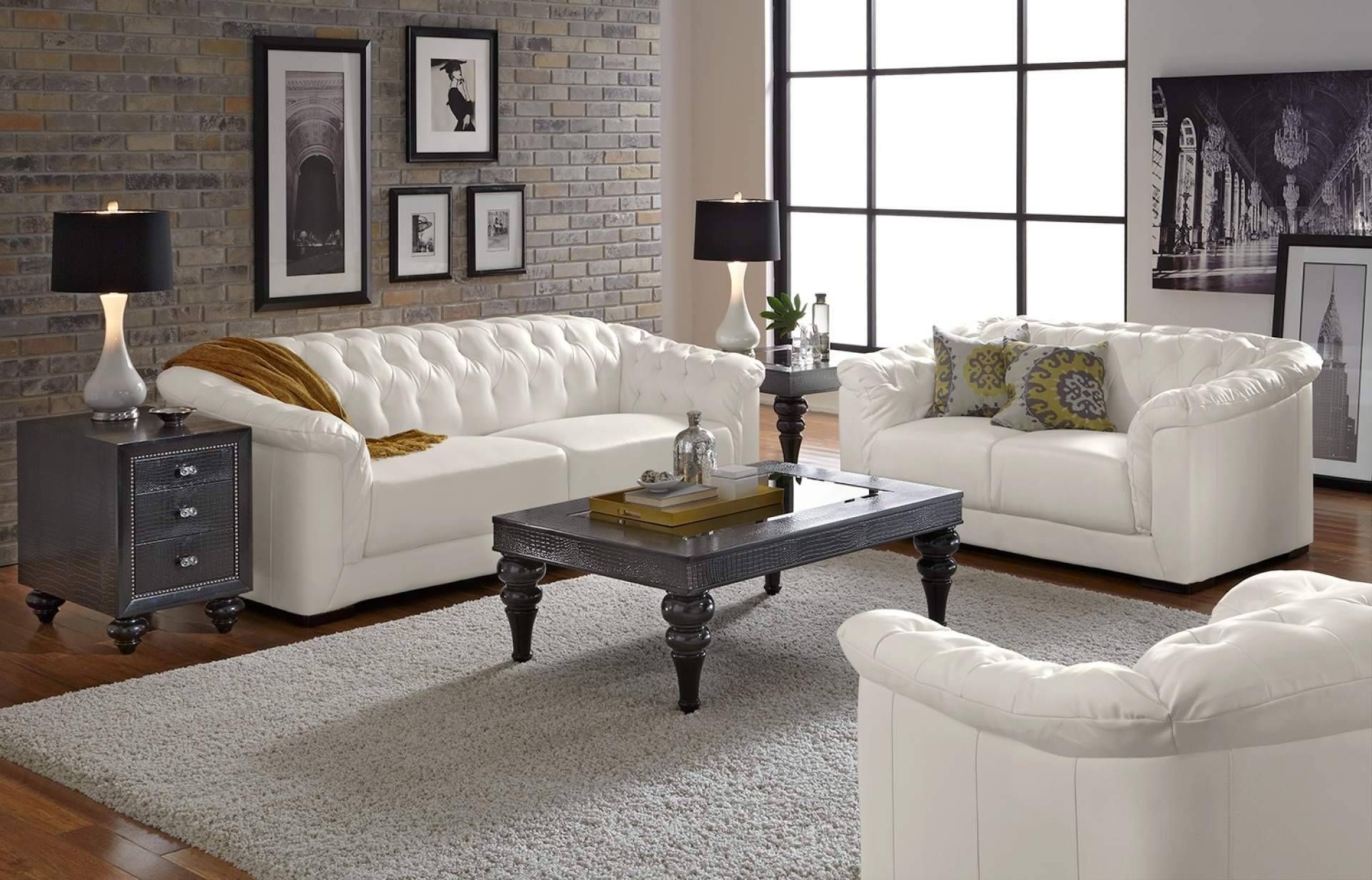 2017 Popular f White Leather Sofa and Loveseat