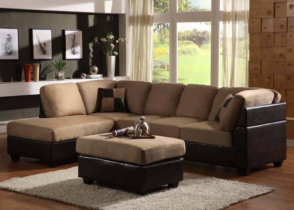 Brown Suede Sectional Couch (View 23 of 30)