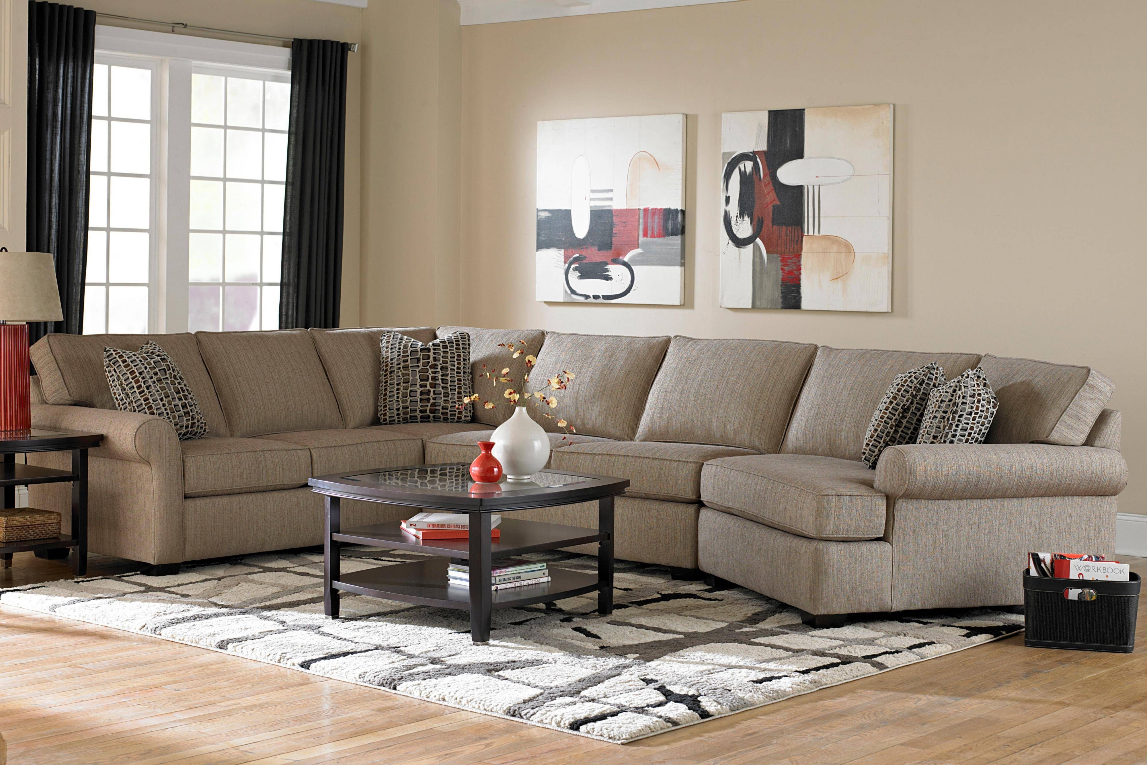 Broyhill Furniture Ethan Transitional Sectional Sofa With Right Within Broyhill Sectional Sofas (View 30 of 30)