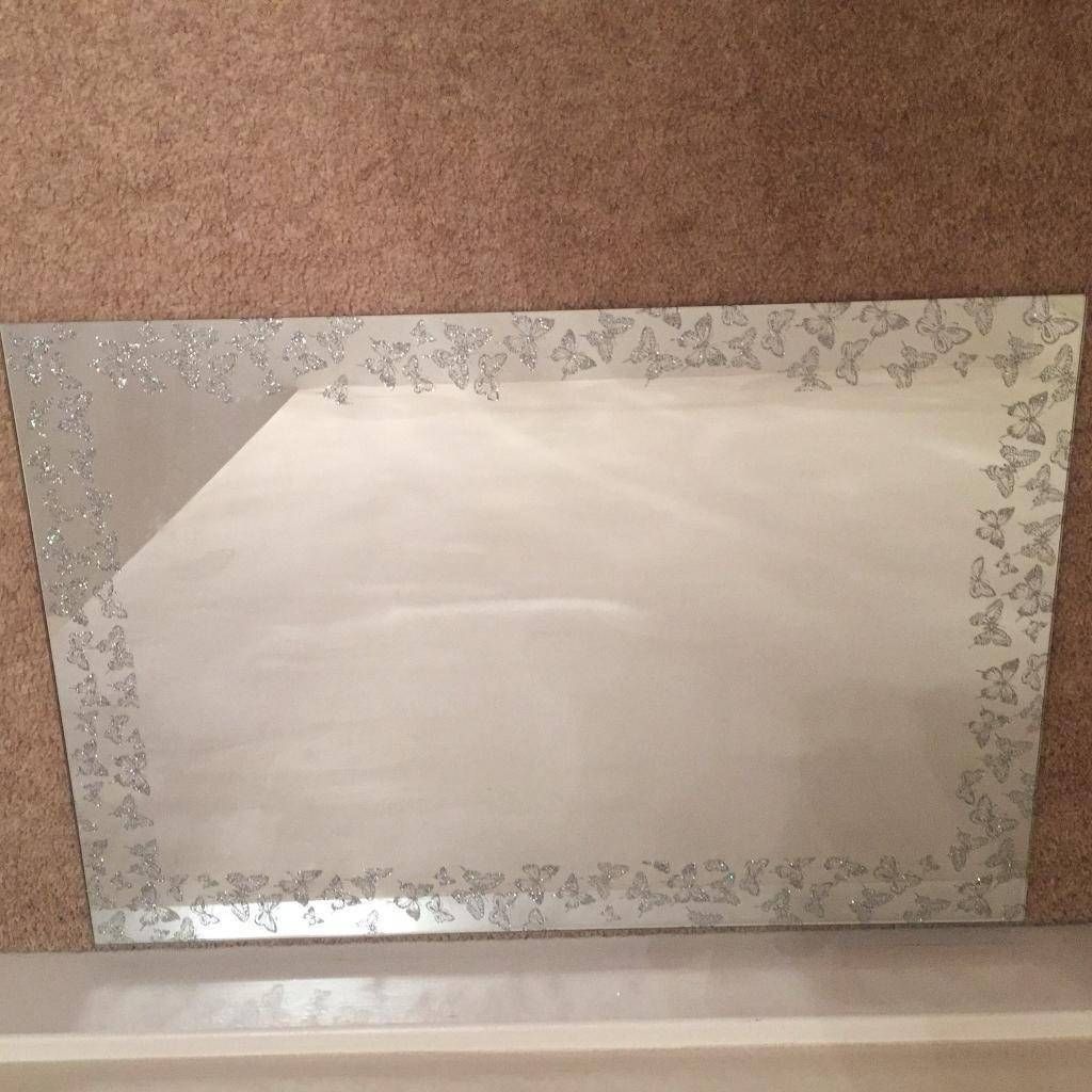 Butterfly Glitter Mirrors X 2 For Sale | In Leighton Buzzard With Glitter Frame Mirrors (View 22 of 25)