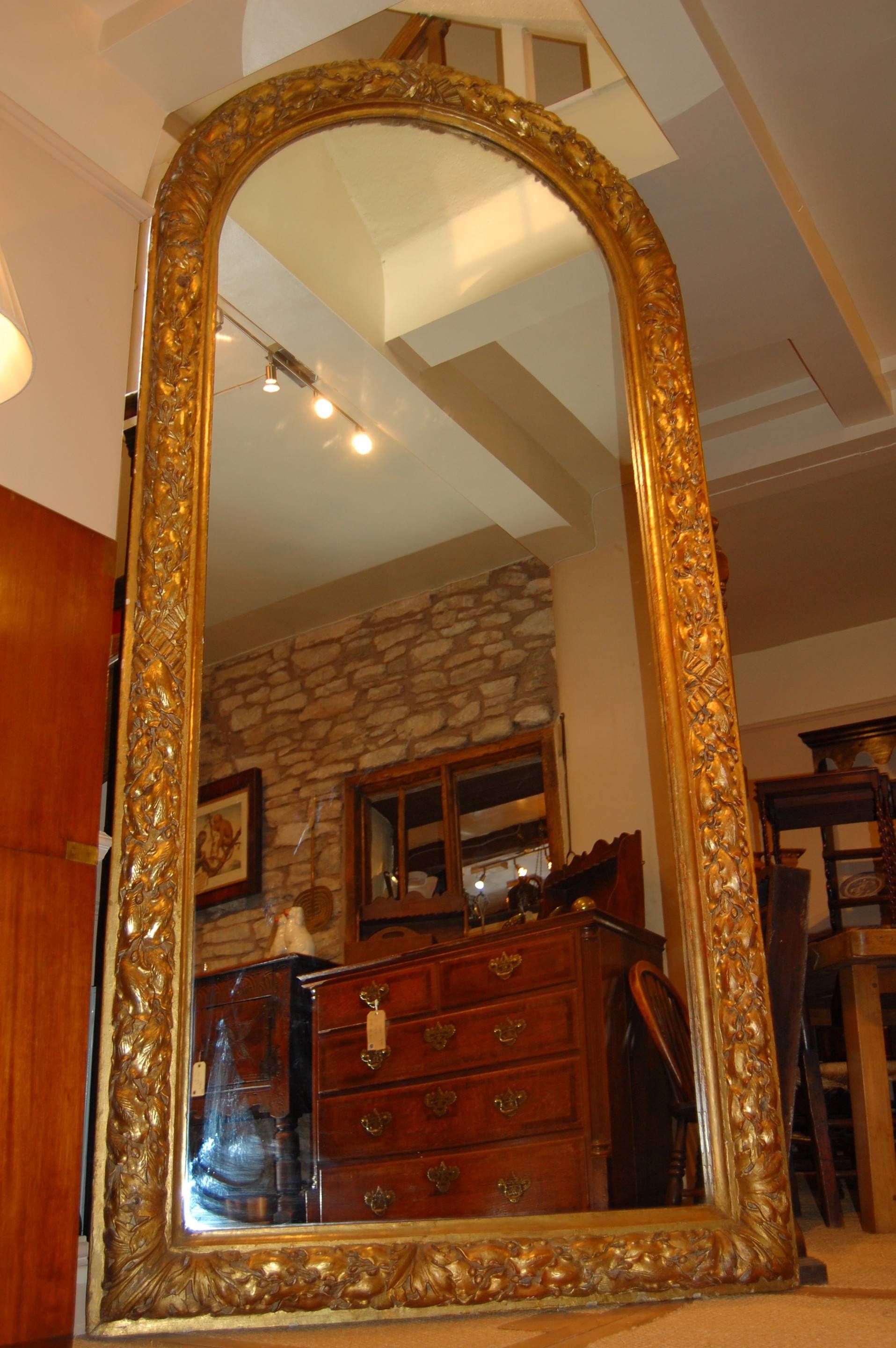 C19th Large Gilt Mirror (c (View 11 of 25)