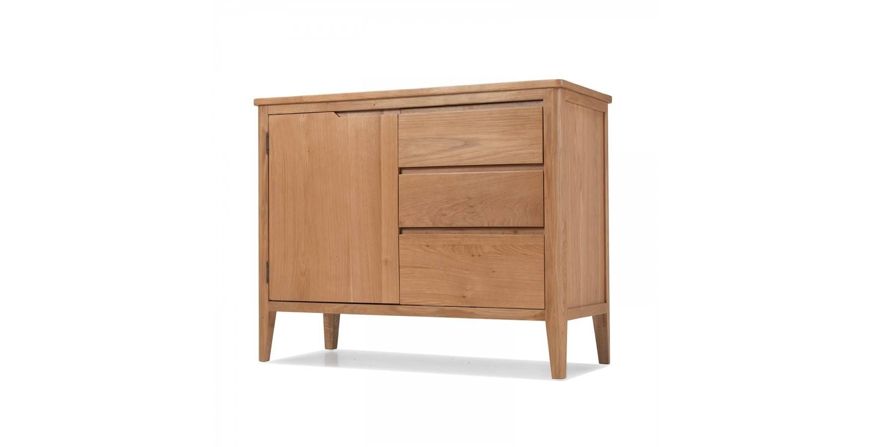Cadley Oak Small Sideboard With Drawers – Lifestyle Furniture Uk Throughout Small Sideboards With Drawers (Photo 8 of 30)