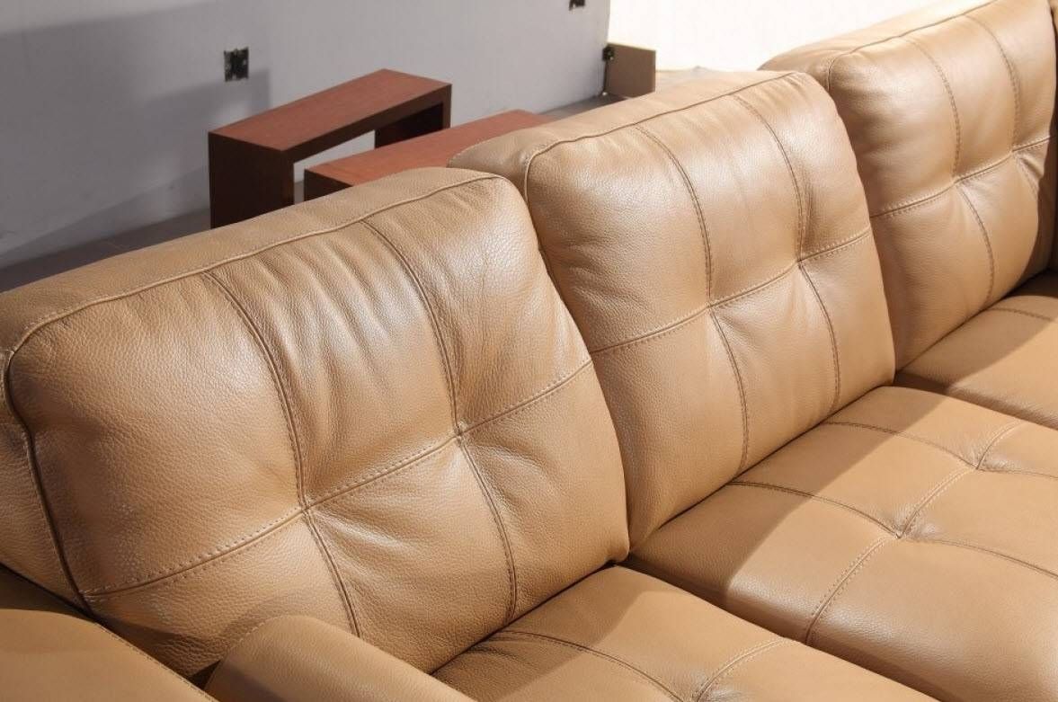 Camel Color Leather Sofa With Design Photo 19339 | Kengire Within Camel Sectional Sofa (View 14 of 30)