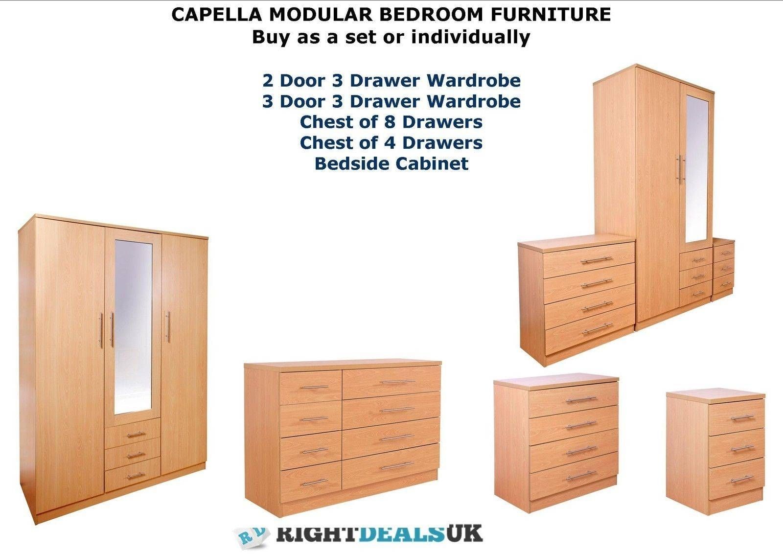 Capella Beech Large Modular Bedroom Furniture Sets Wardrobes Within Wardrobes Sets (View 11 of 15)