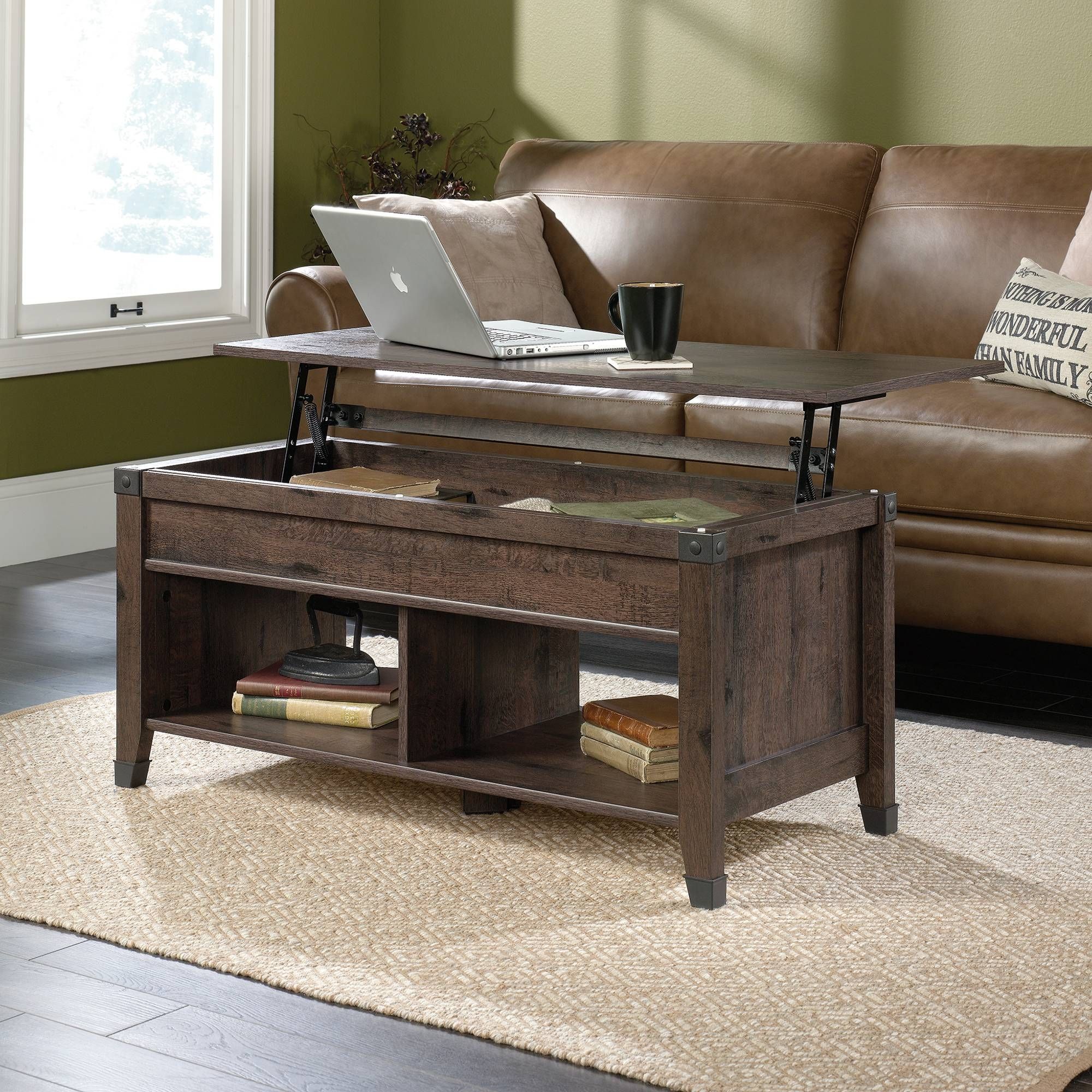Carson Forge | Lift Top Coffee Table | 420421 | Sauder With Lift Up Coffee Tables (View 21 of 30)