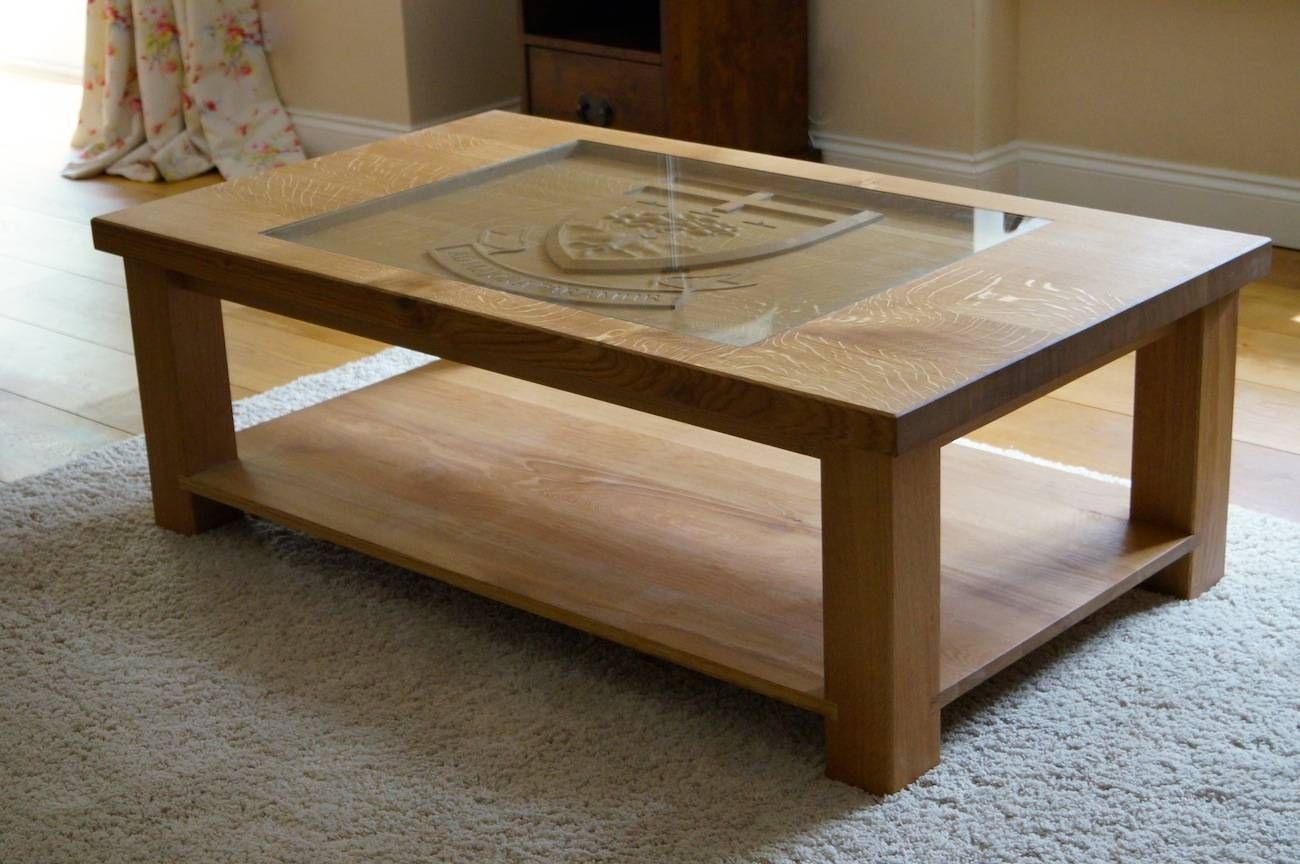 Carved Oak Coffee Table | Makemesomethingspecial For Bespoke Coffee Tables (Photo 3 of 30)