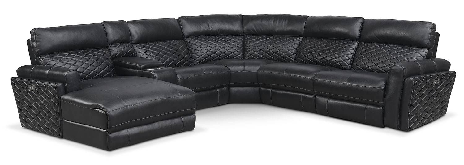 Catalina 6 Piece Power Reclining Sectional With Left Facing Chaise For Sectional Sofa With 2 Chaises (View 12 of 30)