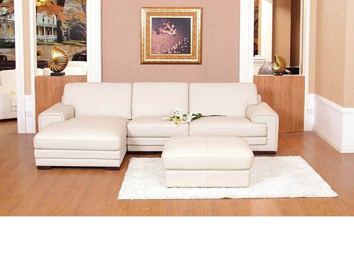 Chaise Corner Sofa Leather Mix Cream Black Brown – Homegenies Pertaining To Corner Sofa Leather (View 17 of 30)