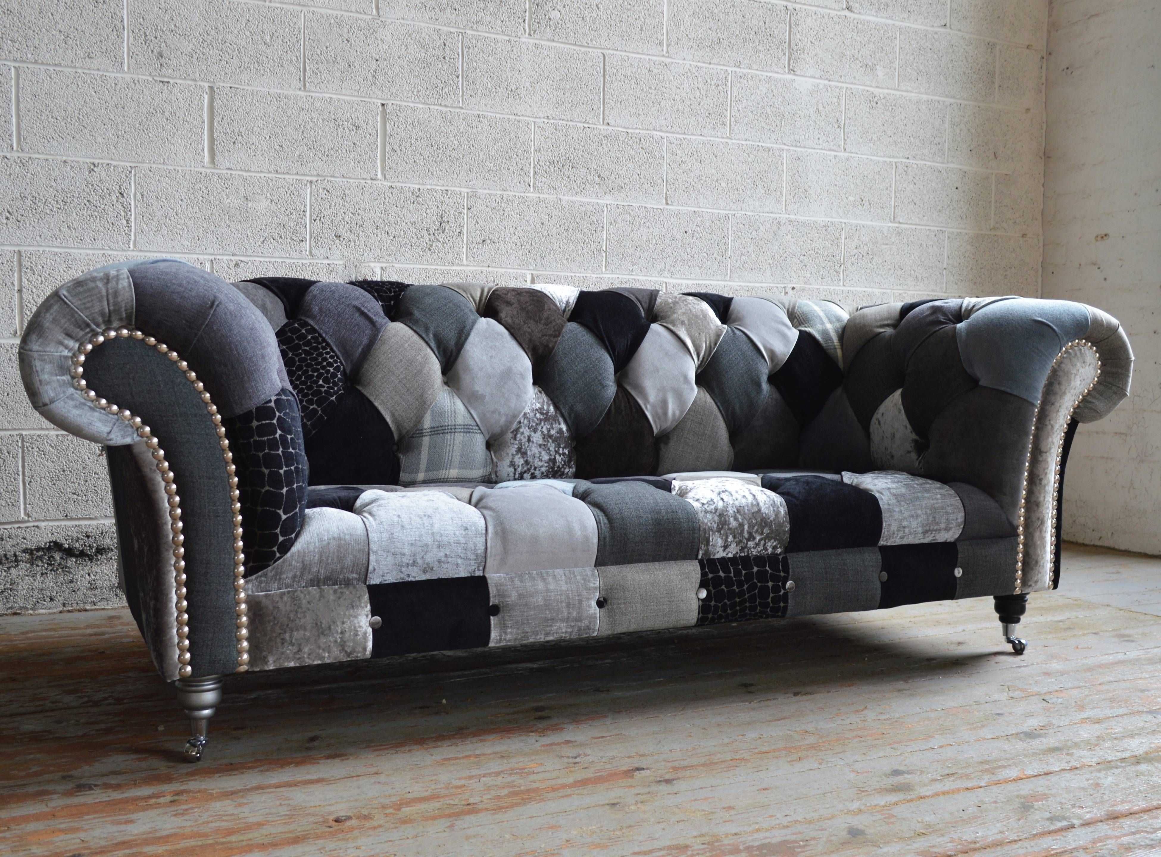 Chester Patchwork Chesterfield Sofa | Abode Sofas Regarding Chesterfield Furniture (View 11 of 30)